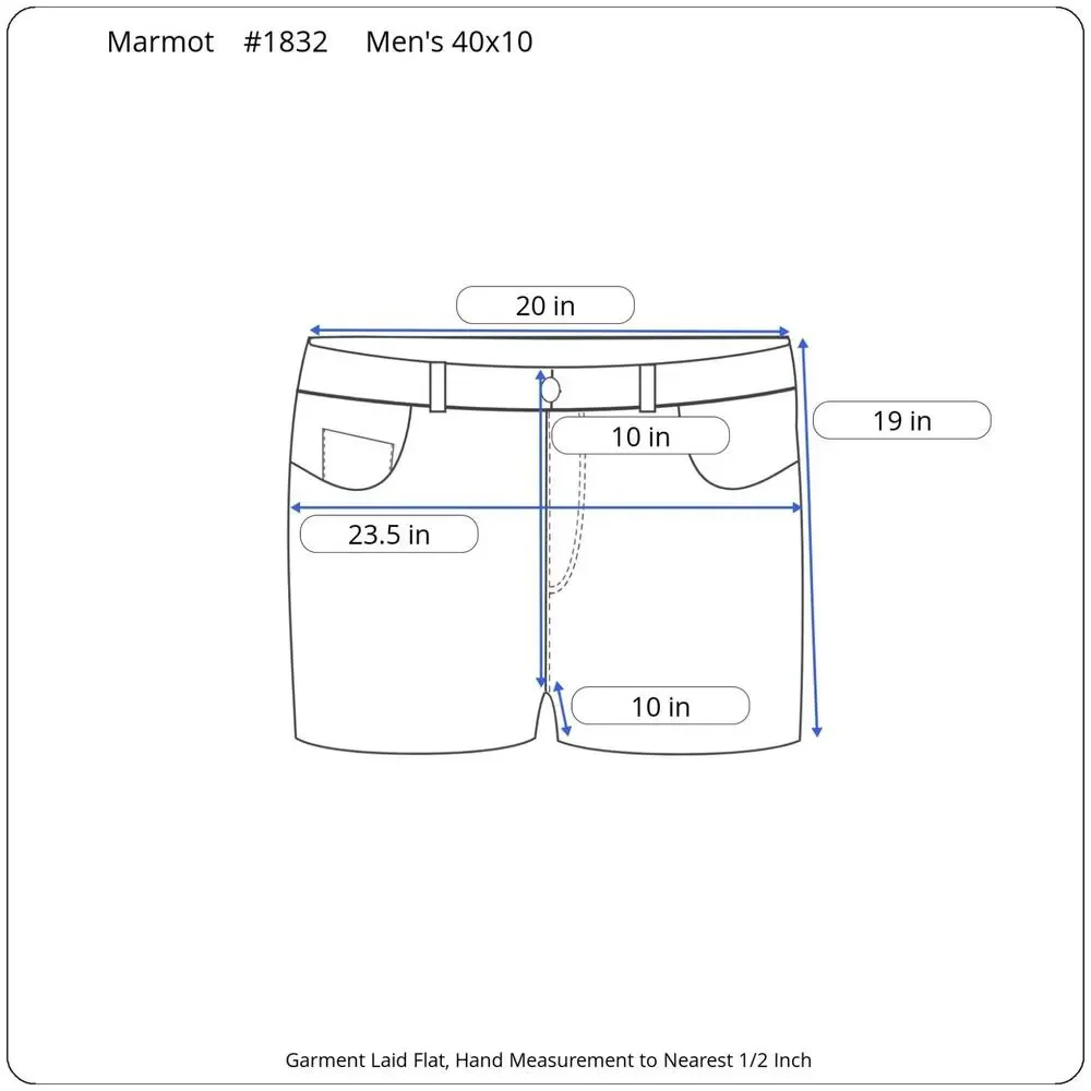 Marmot Mens 40 Cargo Hiking Shorts Gray Organic Cotton Outdoor Workwear Utility